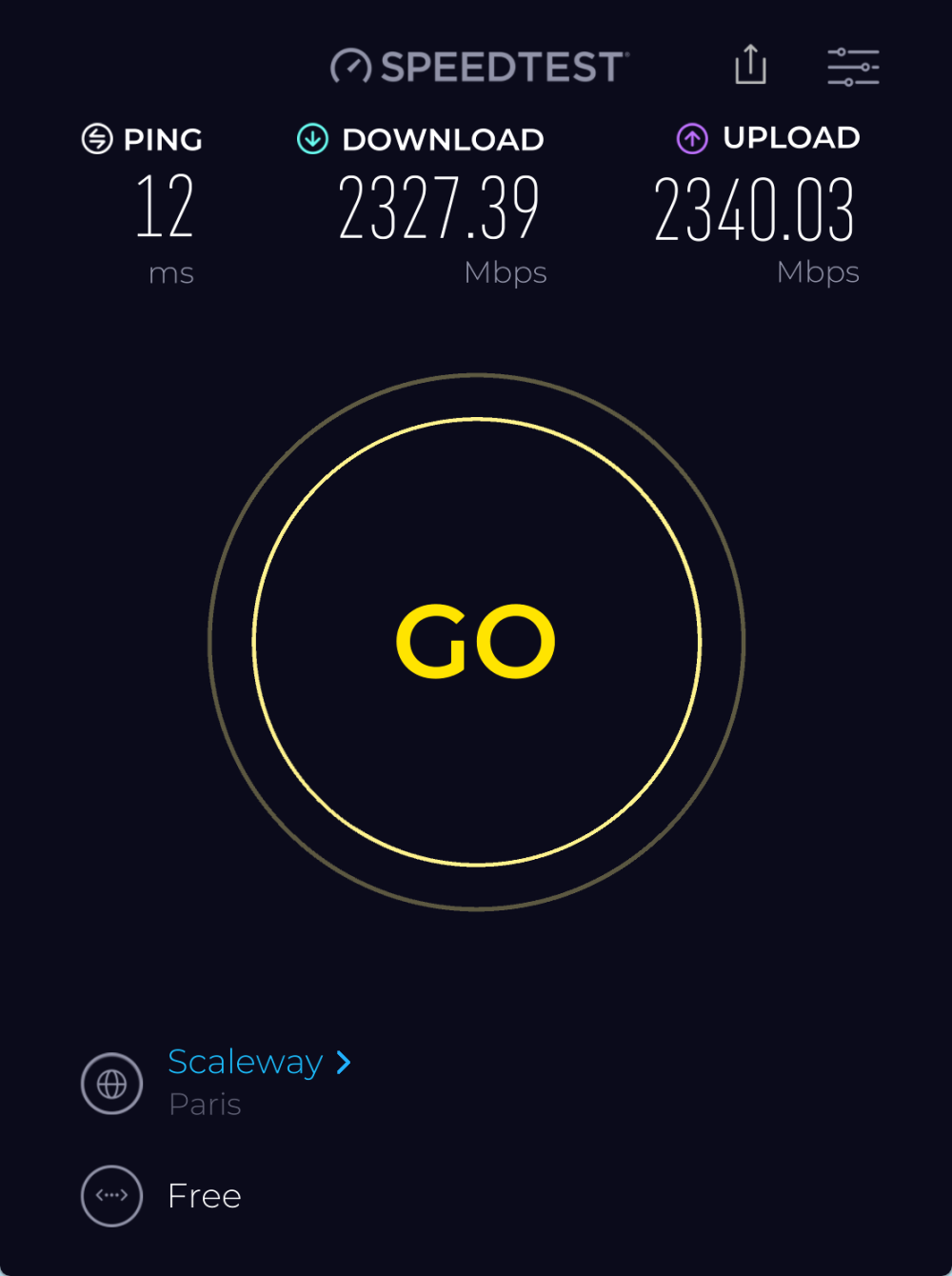 Speed Test Freebox Ultra